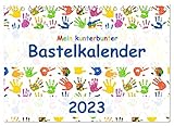 Mein kunterbunter Bastelkalender (Tischkalender 2023 DIN A5 quer), Calvendo Monatskalender