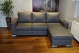 Quattro Meble Echtleder Ecksofa Mallorca 245 x 170cm Sofa Couch mit Bettfunktion und Bettkasten Echt Leder Eckcouch Echt Leder Sofa