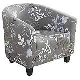 SearchI Sesselhussen Stretch Sesselschoner Elastisch Sesselbezug Sofahusse Sofabezug Sofaüberwurf Couch Cocktailsessel Sessel Hussen (Blau Blumen Polyester)