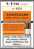 Q-Pen Ausbesserungsfarbe passend für Ikea SONGESAND weiß - white - blanc