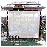 YQQYYDS wasserdichte Trennvorhänge Regenfest for Den Garten Transparente PE-Plane mit 20 Elastischen Kordeln Schutzschuppen for Terrasse, Individuell ASPZQ (Color : Clear, Size : 9.84x13.12ft/3x4m)