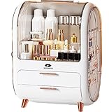 Rheinkuss Make Up Organizer mit Schubladen - wasserdichter & staubfester Kosmetik für Ihre kostbare, Makeup Organizers ideal für Aufbewahrung, Schminktisch Zubehör in Weiß