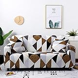 ASCV Blumensofabezug Elastischer Sofabezug für Wohnzimmer Modernes Schnittsofa Schonbezug Sessel Couchbezug A4 3-Sitzer