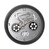 FURLOU Wanduhr-Dekor, rotierende nordische Uhr, Wanduhr, Wohnzimmer, kreative Persönlichkeit, elektronische Uhr, Wandkarte, Wanduhr for Wohnzimmer Uhr