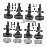 JISADER Verstellbare Beinnivellierer, verstellbare Nivellierfüße, 3/8-Zoll-16-Gewinde, höhenverstellbare, robuste Möbel-Nivellierfüße für Werkbankstühle, 8 STÜCKE