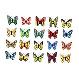 Angoily 20 Stück Schmetterling Starker Pfosten Retro-Dekor Abnehmbare Wandaufkleber Heimdekoration Schmetterlinge Aufkleber Wandbild DIY-Wandaufkleber Schmetterlinge