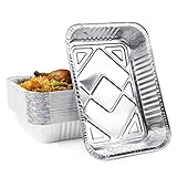 MATANA 25 XXL Aluschalen, Alu Backform, Einweg Auflaufform Abtropfschale - Kochen, Backen, Grillen - 5000ml / 37x22cm - Stabil & Praktisch