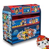 PAW Patrol Regal | Kinderregal | Regal Kinderzimmer | Für Kinderzimmer als Bücherregal mit 6 Boxen in verschiedenen Größen