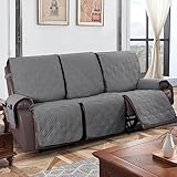 MOBTOR Liegesofabezug, wendbarer Couchbezug für 3-Sitzer-Liegestuhl, geteilter Sofabezug für jeden Sitz, Möbelschutz mit elastischen Bändern für Kinder, Hunde