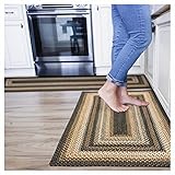 Homespice Kilimanjaro Premium-Jute-Teppich, 55,9 x 182,9 cm, rechteckig, schwarz, natürliches Jutegarn rustikal, Landhausstil, primitiv, Bauernhausstil – 30 Tage risikofreier Kauf