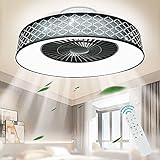 Depuley LED Deckenventilatoren mit Beleuchtung, Einstellbar Fan mit Fernbedienung und Timer, 40W Dimmbare Deckenleuchte, Unsichtbarer Ventilator mit Leuchte für Wohnzimmer, Kinderzimmer, 3000K-6500K