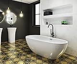 ECOLAM exklusive freistehende Badewanne Standbadewanne moderne Wanne freistehend Kira 166x85 cm Luxus glamour + Ablaufgarnitur Click Clack Design Acryl weiß