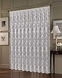 Maßgeschneiderte weiße Gardine “Pompei“, inklusive Kräuselband, Vorhang nach Maß, Gardinen nach Maß, Höhe 90 – 275 cm, Breite 1 –12 Meter (175 x 600 cm/HxB)