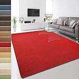 Floordirekt 100% reines Sisal - Sisalteppich - Teppich für Wohnzimmer - Naturfaser - Läufer (Rot, 140 x 200 cm)