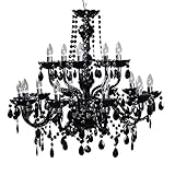 riess-ambiente.de 15-flammiger Design Kronleuchter BLACK CRYSTAL schwarz 15-armig Lüster Lampen Hängeleuchte Deckenlampe