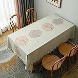JIALIANG Tischtuch 140x200cm Waschbare Tischdecke quadratisch wasserdicht pflegeleicht Gartenzimmer Tischdekoration Minze