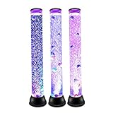 BiiKoon Bubble Tube Lampe 2,5 Fuß LED-Nachtlicht For Kinderzimmer 7 Farbwechsel Stimmung Wasserschlauch Lavalampe Aquarium Stehlampe For Wohnzimmerdekoration