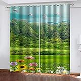 Gardinen Mit Ösen - 3D □╅╅╅Bogen Druck Muster Verdunkelungsvorhang Blickdichte Vorhänge Fensterdekoration Vorhang Für Schlafzimmer Wohnzimmer 214X264Cm 2 Stück