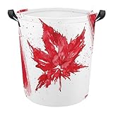 OKJK Klappbarer wäschekorb,Kanada Flagge Muster Druck, Kind Wäschekorb Badezimmer Wäsche Wäsche Aufbewahrung Schmutzige Wäsche
