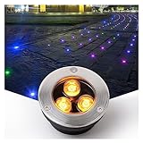 GOFQB Untergrundlicht LED Wasserdichte IP65-Stehleuchte LED Scheinwerfer Landschaftsbeleuchtung for Auffahrt, Terrasse, Stufe, (Color : Blue, Size : 6W)