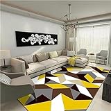 AD6H-CZ Gelber Teppich, kälte beständiger und verschleiß Fester Rattan-Stuhl Kissen Teppich im Schlafzimmer,Gelb,140x200cm