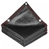 Sonnenschutz Netz 6-Poliges Sunblock Sonnenschutznetz 1x2m 2x3m 4x5m Garten Beschattungsnetz Sonnensegel Mit ÖSen Für Patio-Carport Im Freien (Color : Schwarz, Size : 8x16m(26x52ft))