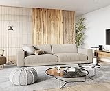 DELIFE XXL-Sofa Cubico Strukturstoff Beige 290x120 cm Bigsofa