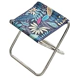 QUINTRA Campinghocker, Klapphocker mit Tragetasche, für Reisen, Wandern, Grillen, Angeln, Strand, Malerei, Kunst Rattan Liegen Set (Blue, One Size)