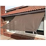 Jalousien, Äußeres Rollo Winddichte Fensterläden 90% UV-beständig Wasserdicht Und Kühlend Für Terrassen, Rasen, Gärten, Schwimmbäder, Teiche, Decks XJJUN (Farbe : Beige, Größe : 1.5x3m)