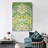 William Morris Kunstposter für Wohnzimmer, Kunstposter, Dekoration, Satinstoff, leuchtende Farben, Morden-Druckwand, 30 x 45 cm, rahmenlos