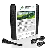 CoverUp! Sichtschutz Zaun 1,8 x 10 m schwarz [160 g/m²] ideal für Zäune und Balkongeländer - hochwertiger Zaun Sichtschutz inkl. 50 Kabelbinder und 20 Clips