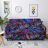 Xisnuient Galaxy Star Krawatte Gefärbte Wolke Kunst Abstrakte Druck Sofa Abdeckung 1/2/3/4 Sitz Sofaschützer Elastische Polyester Wohnzimmer Schlafzimmer Hotel Sofa Cover (Farbe 3,190-230 cm)