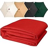 VIIPOO Sonnenschirm Ersatz Überdachung Ersatzbespannung Mit 6 Rippen 8 Rippen, Terrassenschirm Stoffbezug Bespannung, Anti-Ultraviolett Sonnenschirm Ersatzbezug,Red-3m-8Arms