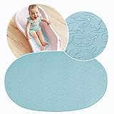 Reer MyHappyBath Mat - Baby Badewannenmatte, Anti-Rutsch-Oberfläche mit Walmotiven, 42 x 25 cm, blau