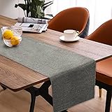 Tischläufer Frühling Modern, Tischläufer Abwaschbar, Tischläufer Leinenoptik, Tischläufer Wasserabweisend, Tischläufer für Esszimmer Party Urlaub Dekoration (Grau, 40 x 240 cm)