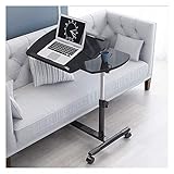 Tisch Nachttisch, C-förmiger Sockel, Laptop-Schreibtisch, Heimbüro, Laptop-Tisch, anhebbarer Bett-Seiten-Sofatisch mit Rollen, Eisen-Küchen-Couchtische, fauler drehbarer Desktop-Computertisc