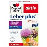 Doppelherz Leber plus – Mit Cholin als Beitrag zum Erhalt der normalen Leberfunktion sowie eines normalen Fettstoffwechsels – 30 Kapseln