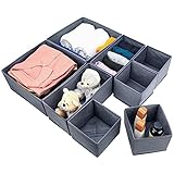 BELLE VOUS 8er Pack Schubladen & Kleiderschrank Organizer - Faltbare Stoffboxen Aufbewahrung - Ordnungssystem Kleiderschrank, Schubladen & Kommoden - Für Kleidung, Unterwäsche, Socken & Mehr