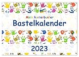 Mein kunterbunter Bastelkalender (Wandkalender 2023 DIN A2 quer), Calvendo Monatskalender