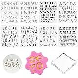 9 Stück Alphabet Kuchen Stempel Werkzeug Fondant Cookie Keksformen Backen Werkzeuge