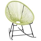 vidaXL Outdoor Acapulco Stuhl Gartensessel Rattansessel Mexikanischer Stuhl Sessel Gartenstuhl Rattanstuhl Relaxsessel Poly Rattan Grün