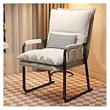 Sessel, Büro-Gästestuhl, Lordosenstütze, Schreibtischstuhl, ohne Rollen, Sessel mit verdicktem Sitzkissen, Wartezimmerstühle, Beistellstuhl für Büro, Schule, Kirche, Gästeempfang (Farbe: Wei