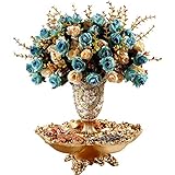 Vase Obstteller, dekorative Vase, Tischdekoration, langlebiges Blumenglas aus Harz, luxuriöse Vasendekoration, geprägte Baumrebe, getrockneter Obstteller, Tischvasen-Dekoration, kreativ (Farb