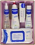 Mustela Bébé - Canastilla Rosa (Agua de colonia + Hydra Bébé + Vitamin barrier cream + Dermo Nettoyant + Toallitas)