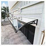 SHUGUANGGUDE Vordach für Haustür,Überdachung,Transparentes Pultbogenvordach,Polycarbonat Pultvordach Überdachung,für Draußen Veranda Balkon Garage Pultbogenvordach UV-Strahlen,80x440cm/32x173in