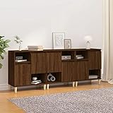 ZEYUAN Sideboards 3 STK Kommode Schlafzimmer, Schlafzimmer Möbel, Komodenschrank, Esszimmer Schrank, Buffetschrank, Büromöbel, Braun Eichen-Optik 60x35x70 cm Holzwerkstoff