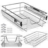 KESSER® Teleskopschublade 2x 40 cm ✓ Küchenschublade ✓ Küchenschrank ✓ Korbauszug ✓ Schrankauszug ✓ Vollauszug ✓ Schublade