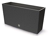 Blumenkasten Blumenkübel Blumentopf Pflanzkasten Balkonkasten Rattan Optik Pflanzgefäß Middle 77cm x 41cm mit Pflanzeinsatz (Anthrazit Rattan)