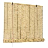 Bambusrollo Sichtschutz Rollo Seitenzugrollo Raffrollo Wetterfest Retro Bambus Rollos Outdoor Holzrollos Fenster-Rollo Jalousie Für Türen, Blickdicht, 40/80/100/120/135/150/160cm Breit (Color : Prima