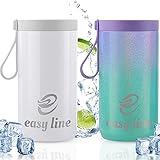 Easy line 4-in-1 Bierkühler - Doppelwandiger Dosenkühler - Thermobecher für Getränke (Auora)